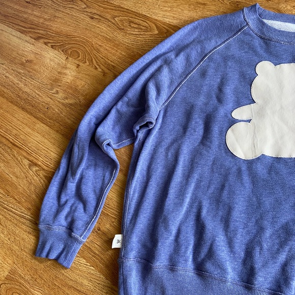 Teddy Fresh Bear appliqué Sweater/Sweatshirt L  Purple - Picture 10 of 14